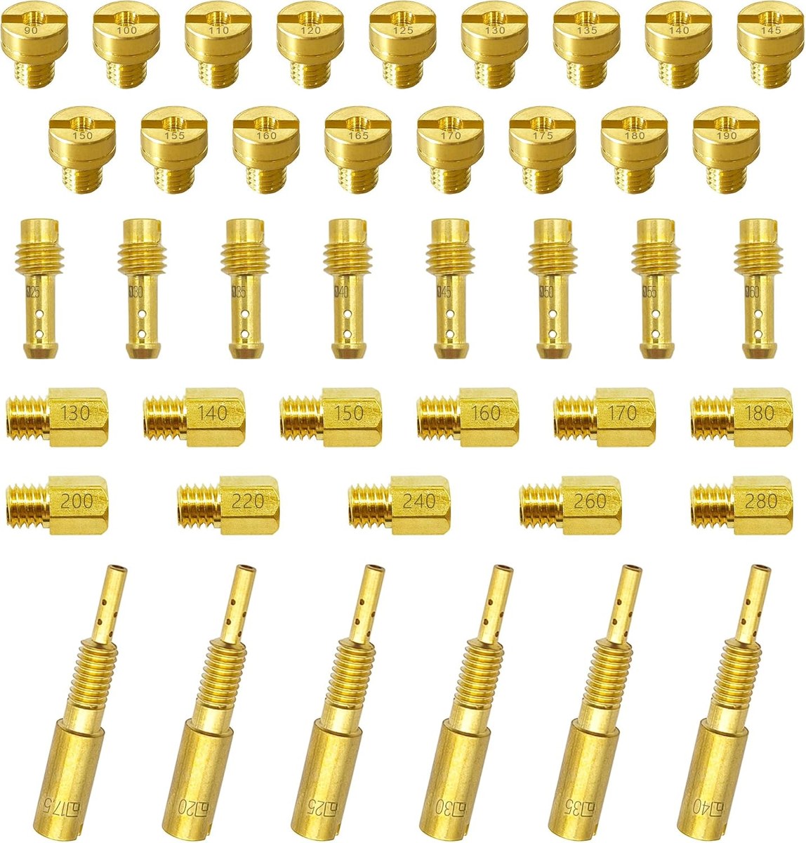 YGQ Mikuni Jet Kits — VM / TM Pilot and Large-Hex Main Jets